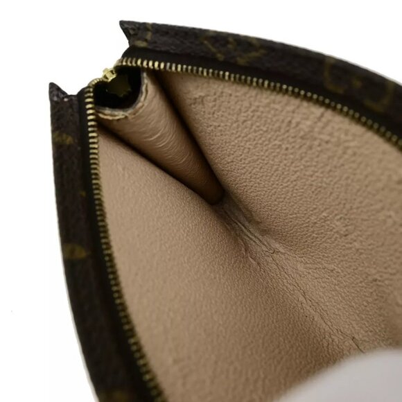 LOUIS VUITTON Logo BUCKET PM Pouch Bag Monogram Leather Brown France 60EE071 - Picture 4 of 13